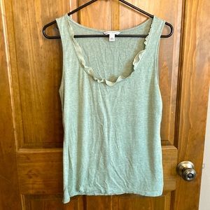 Banana Republic Green Dressy Tank Size L